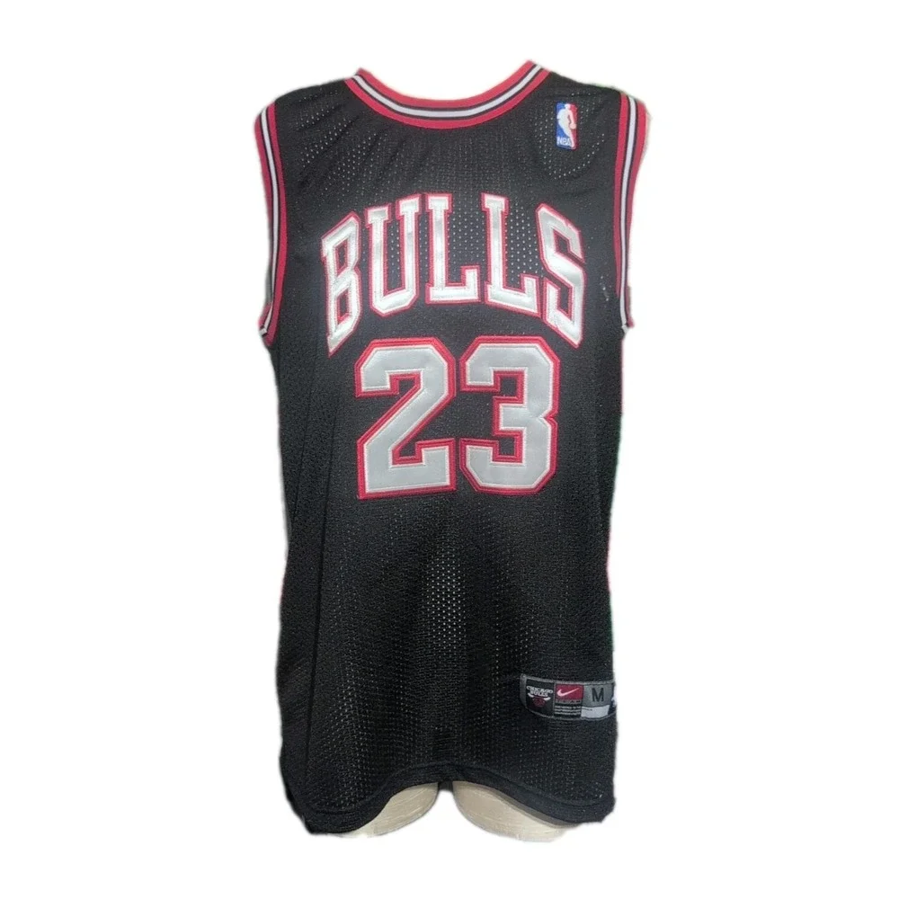Chicago Bulls Michael Jordan  Black Nike Team Mesh Jersey Size 48/ Medium #23